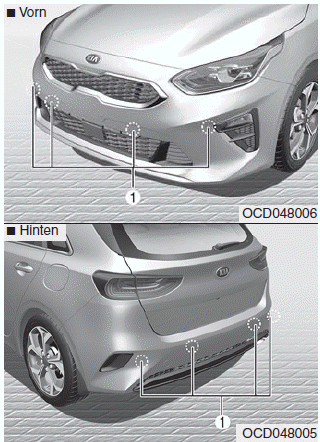 Kia Ceed - Einparkhilfe hinten (Ausstattungsabhängig) - Ausstattung