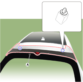 Kia Ceed - Hinterer Spoiler / Reparaturverfahren - Karosserieseitenleiste